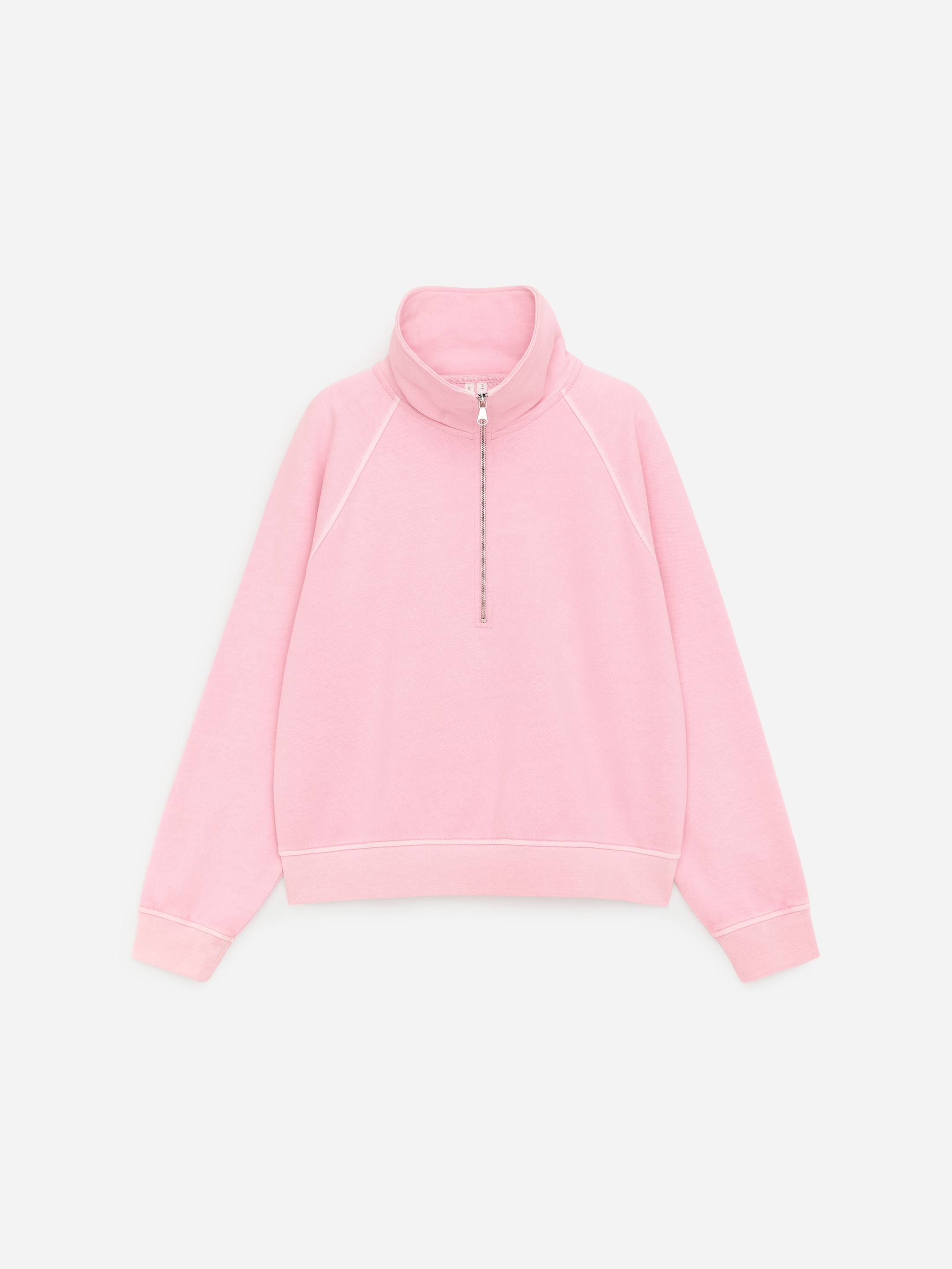 Half-zip sweatshirt - Rosa - Relaxed fit - Women - StillMedia/DescriptiveStillLife - 1