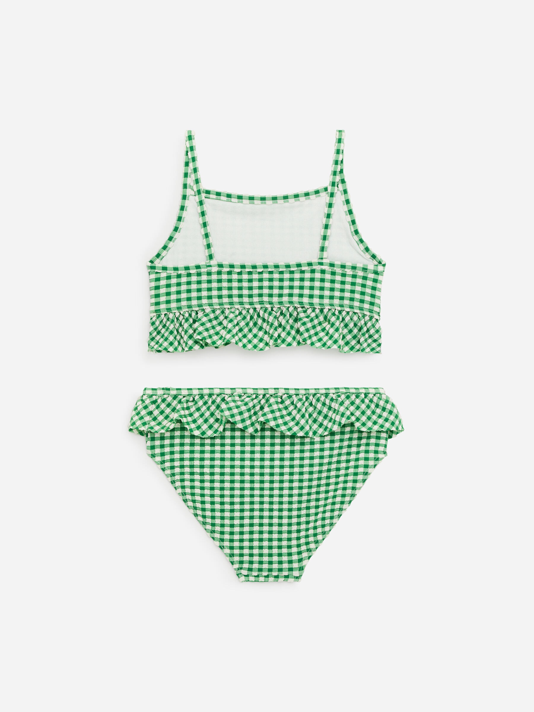 Bikini con volantes Seersucker - Verde/blanco - Corte estándar - Children - StillMedia/DescriptiveStillLife - 1