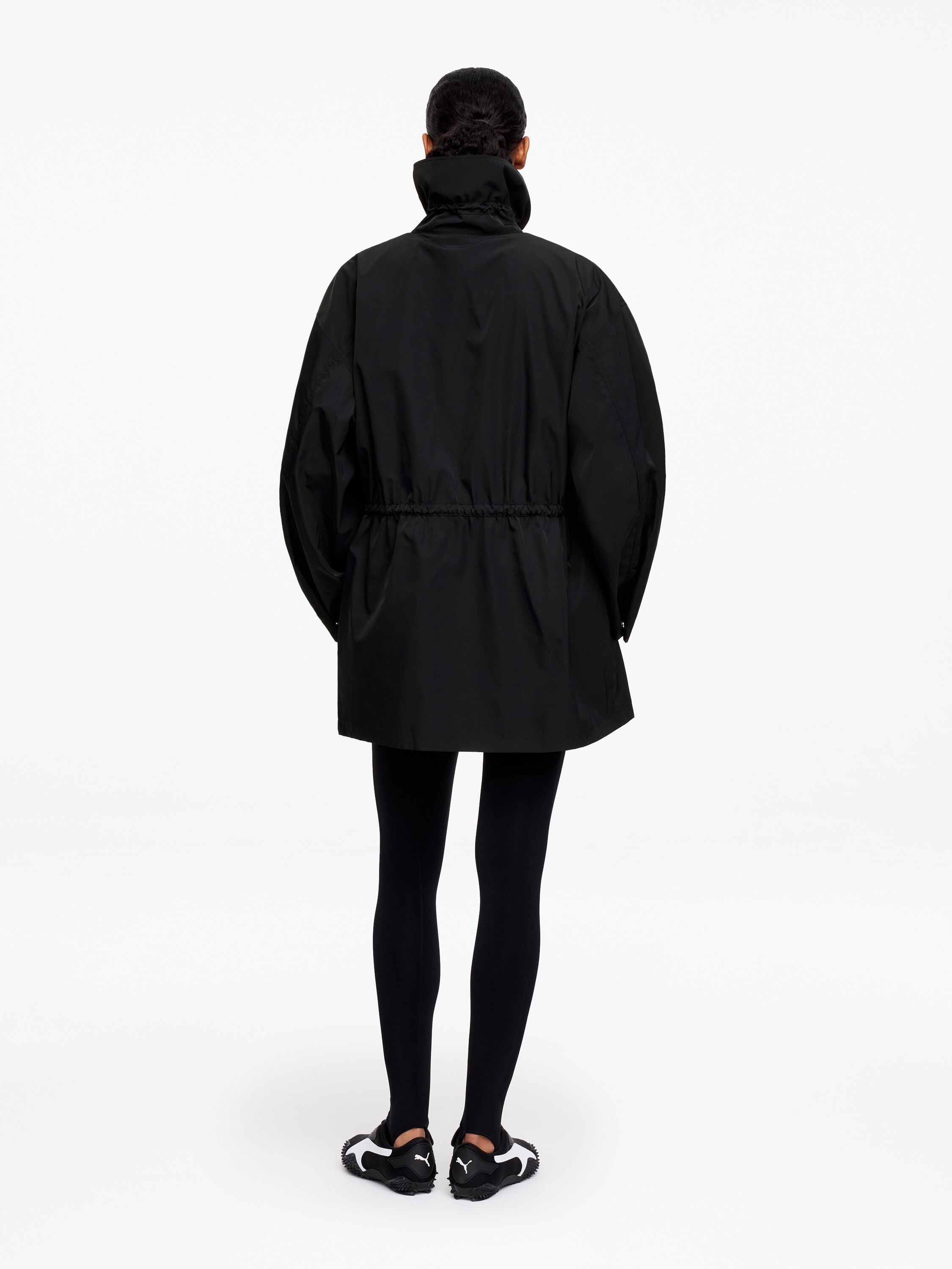 High-Collar Nylon Jacket – Black – Women – ARKET WW