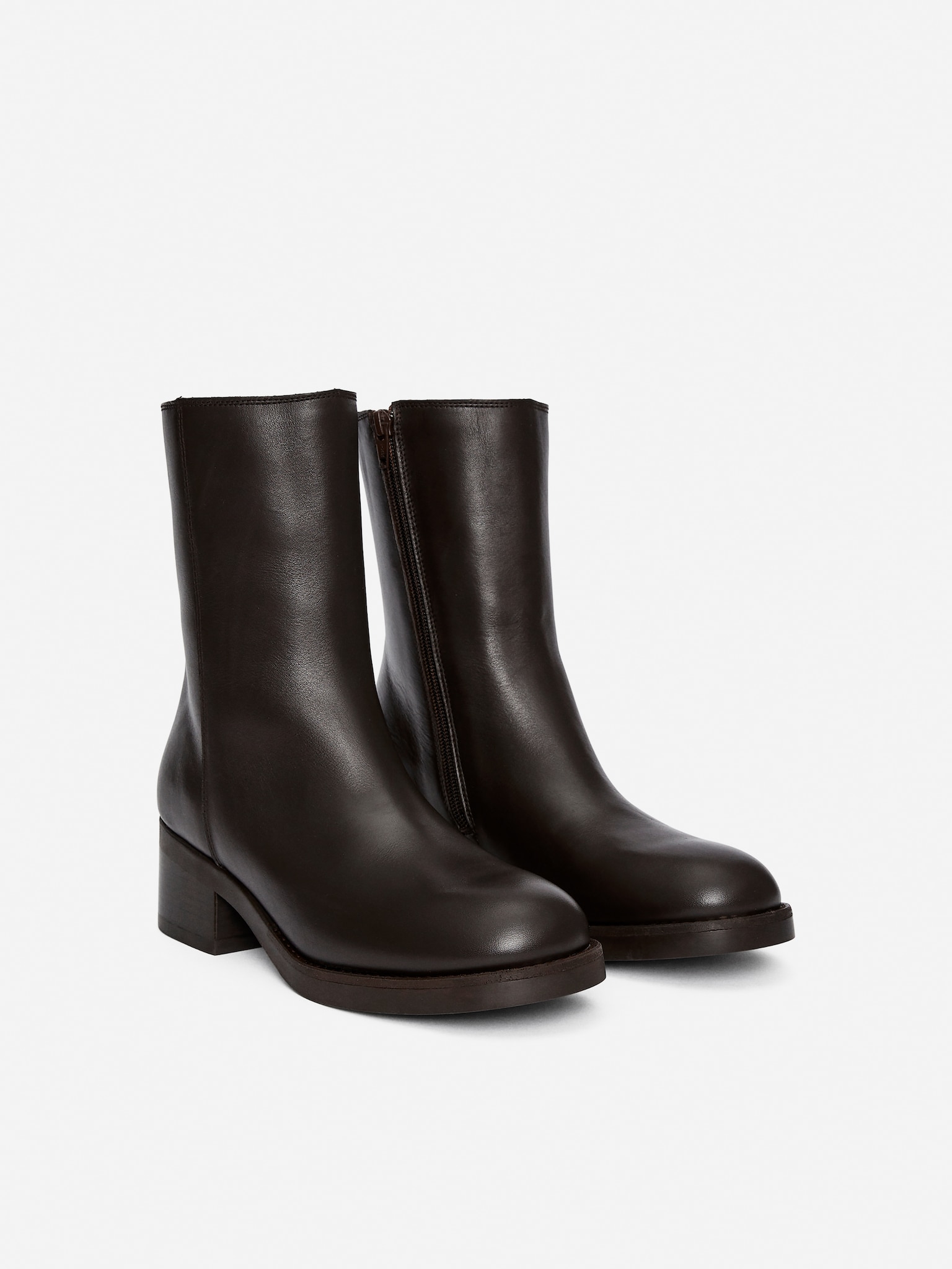 Bottines épaisses - Marron foncé - 4