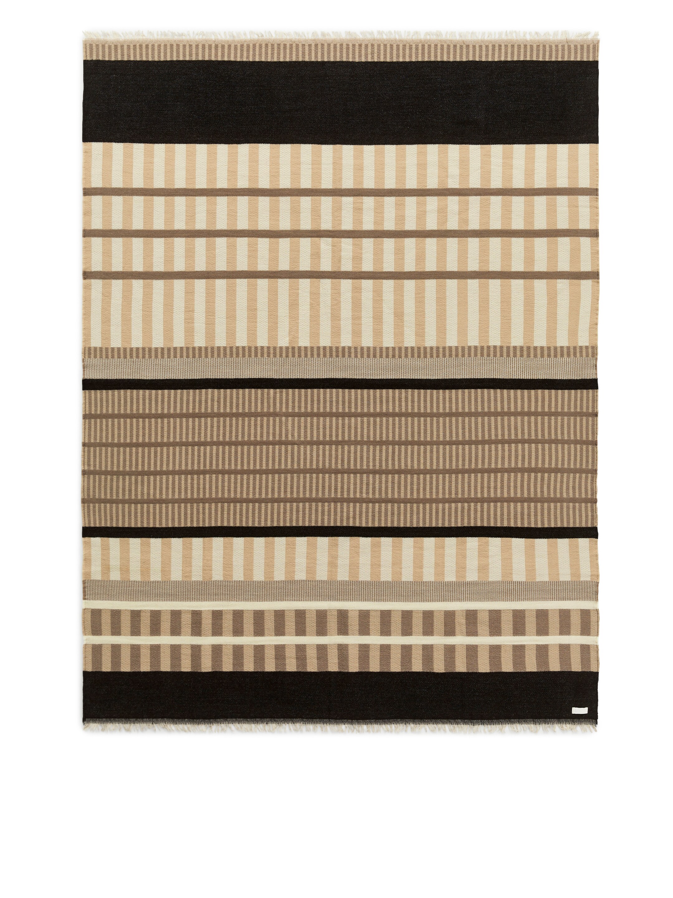 Se større billede: Uldtæppe - Sort/beige - Home All | H&M DK 1