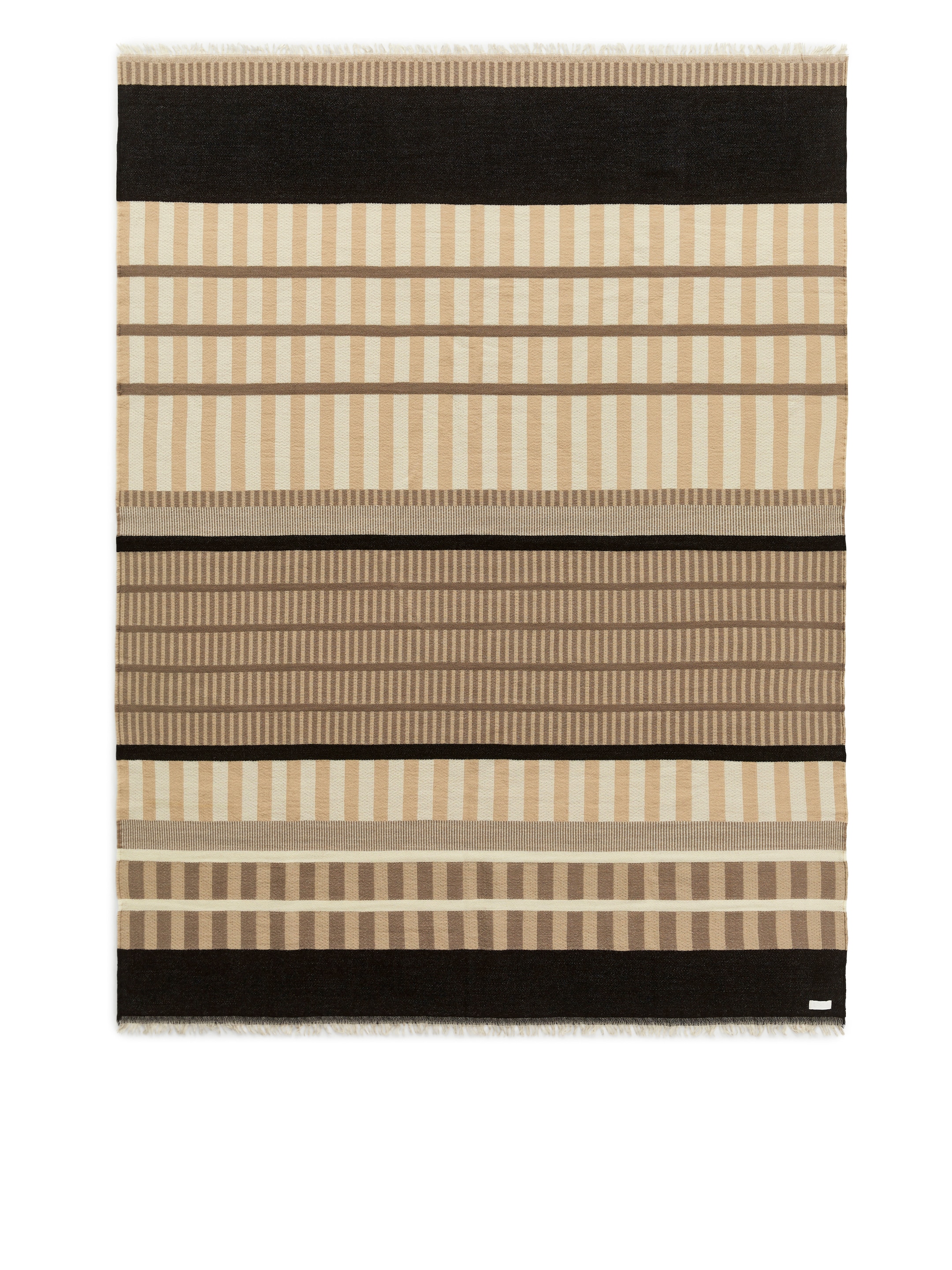 Größeres Bild anzeigen: Wolldecke - Schwarz/Beige - Home All | H&M AT 1