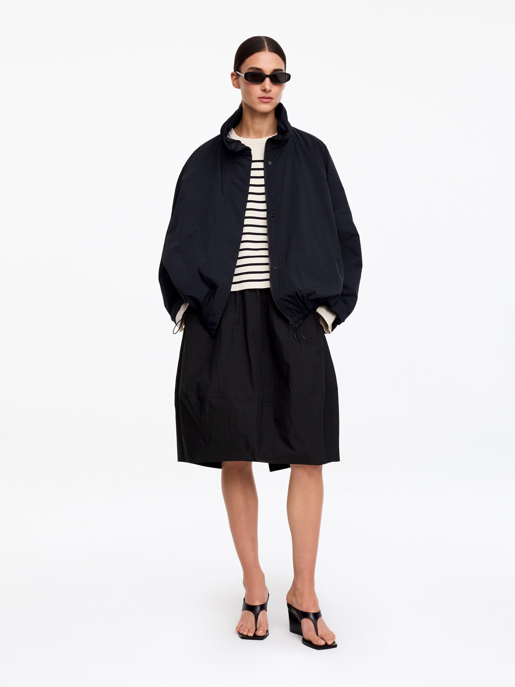 Cocoon Midi Skirt - Black - Regular fit - Women - StillMedia/Lookbook - 6