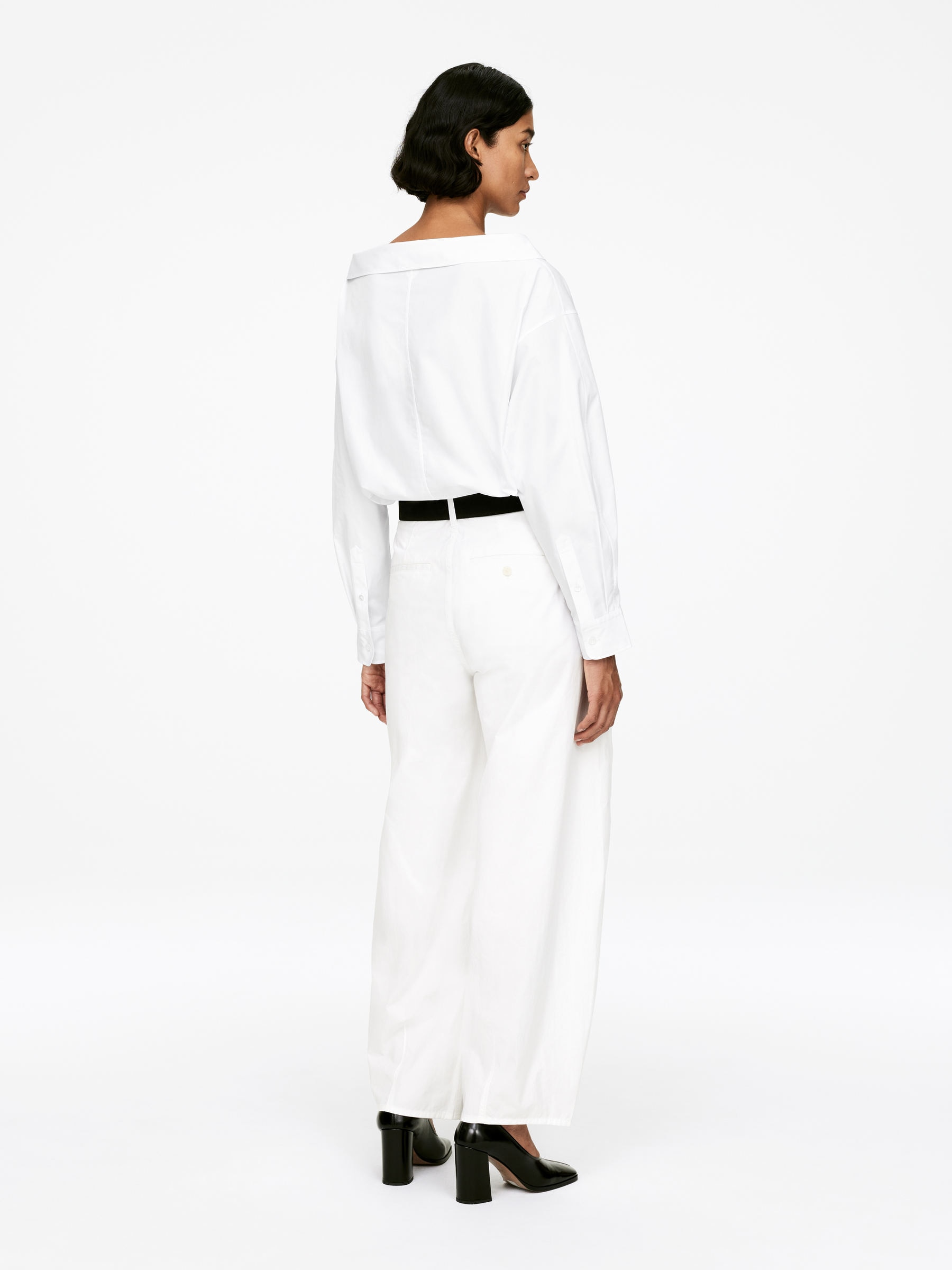 Open-Neck Blouse - White - Regular fit - Women - StillMedia/Lookbook - 4