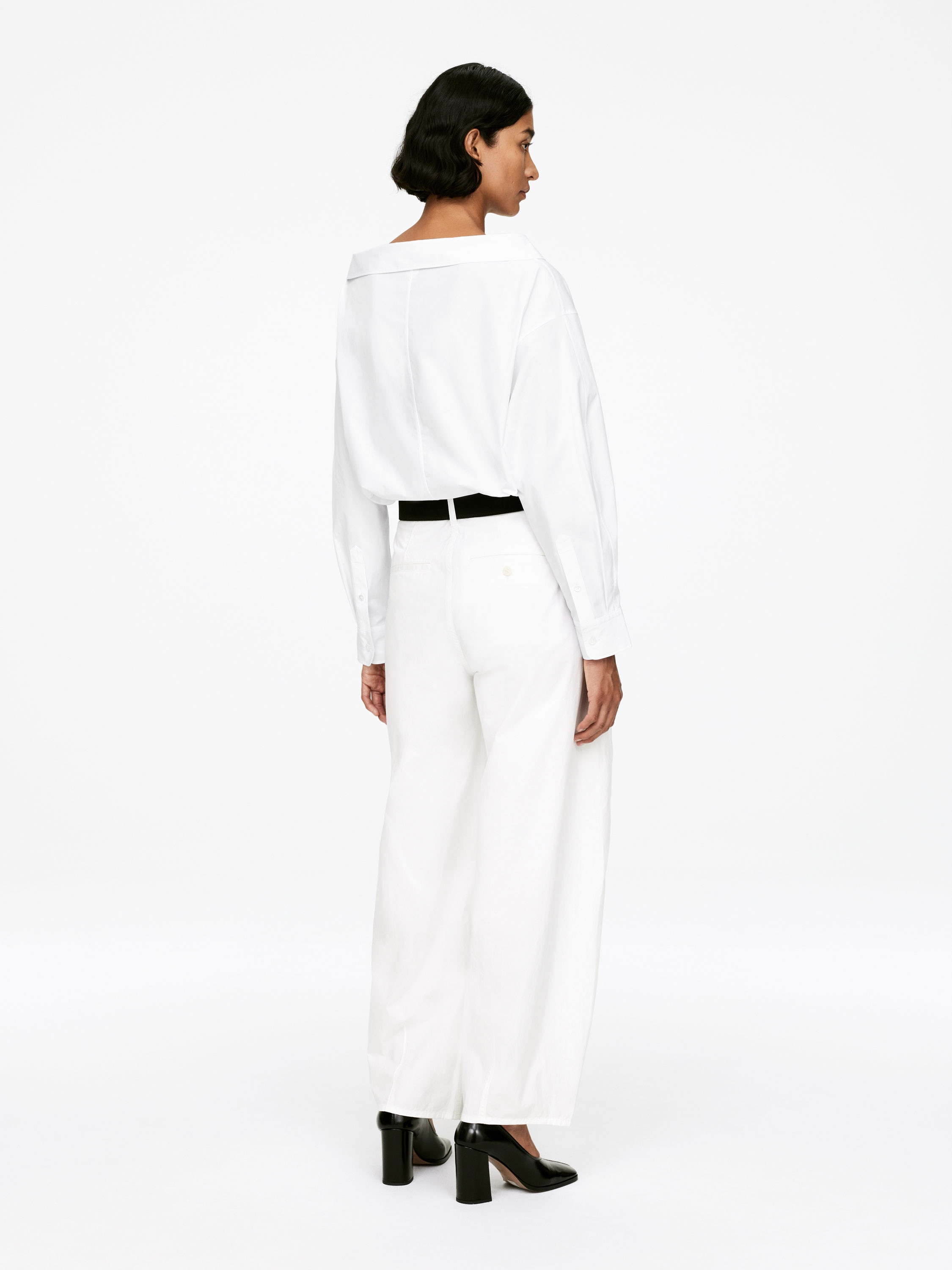 Open-Neck Blouse - White - Regular fit - Women - StillMedia/Lookbook - 4