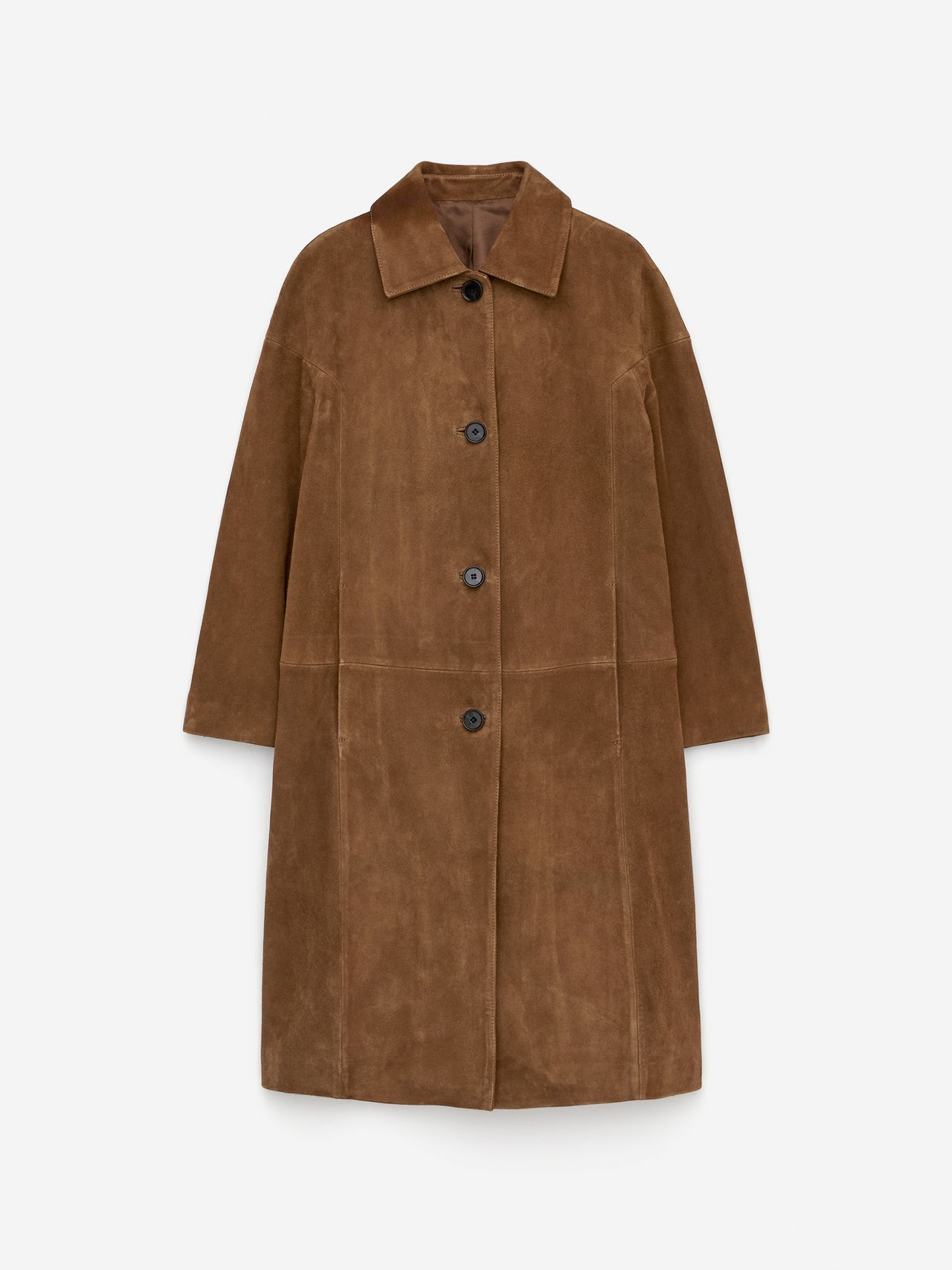 Brown suede coat
