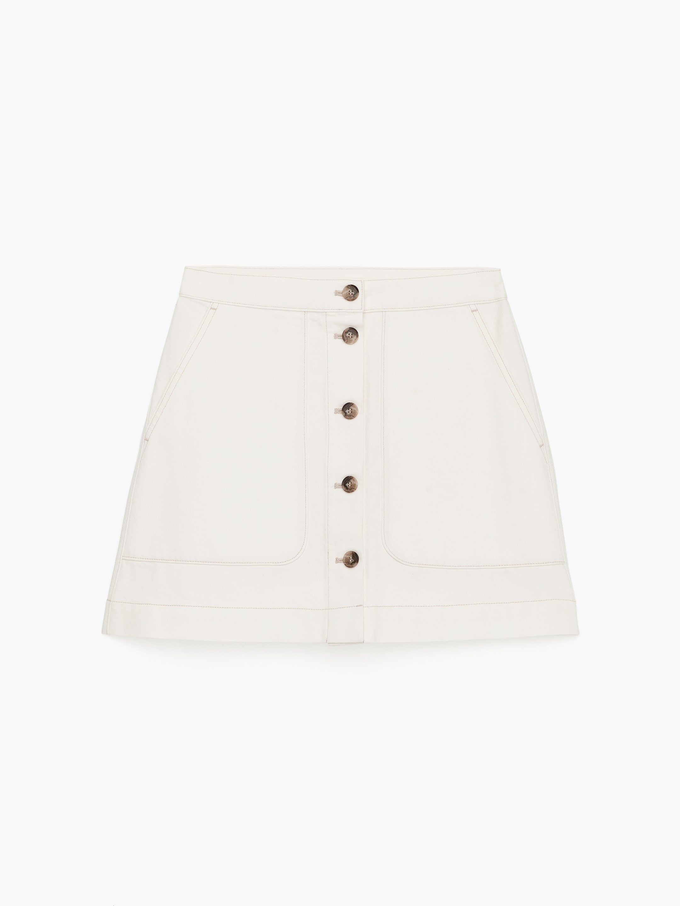 W White denim skirt