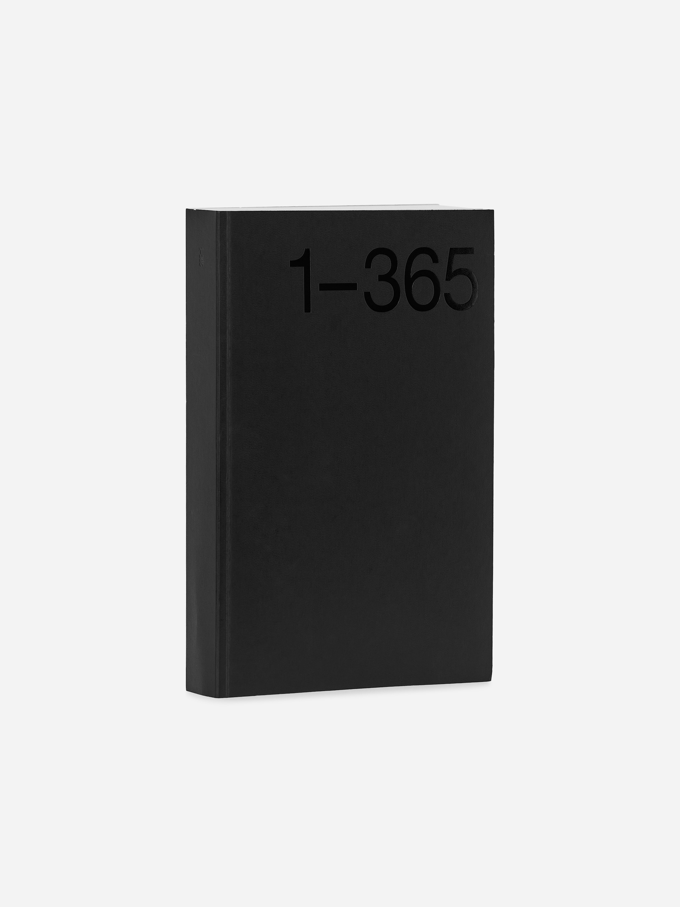 Black hardcover book titled "1-365" against a white background.