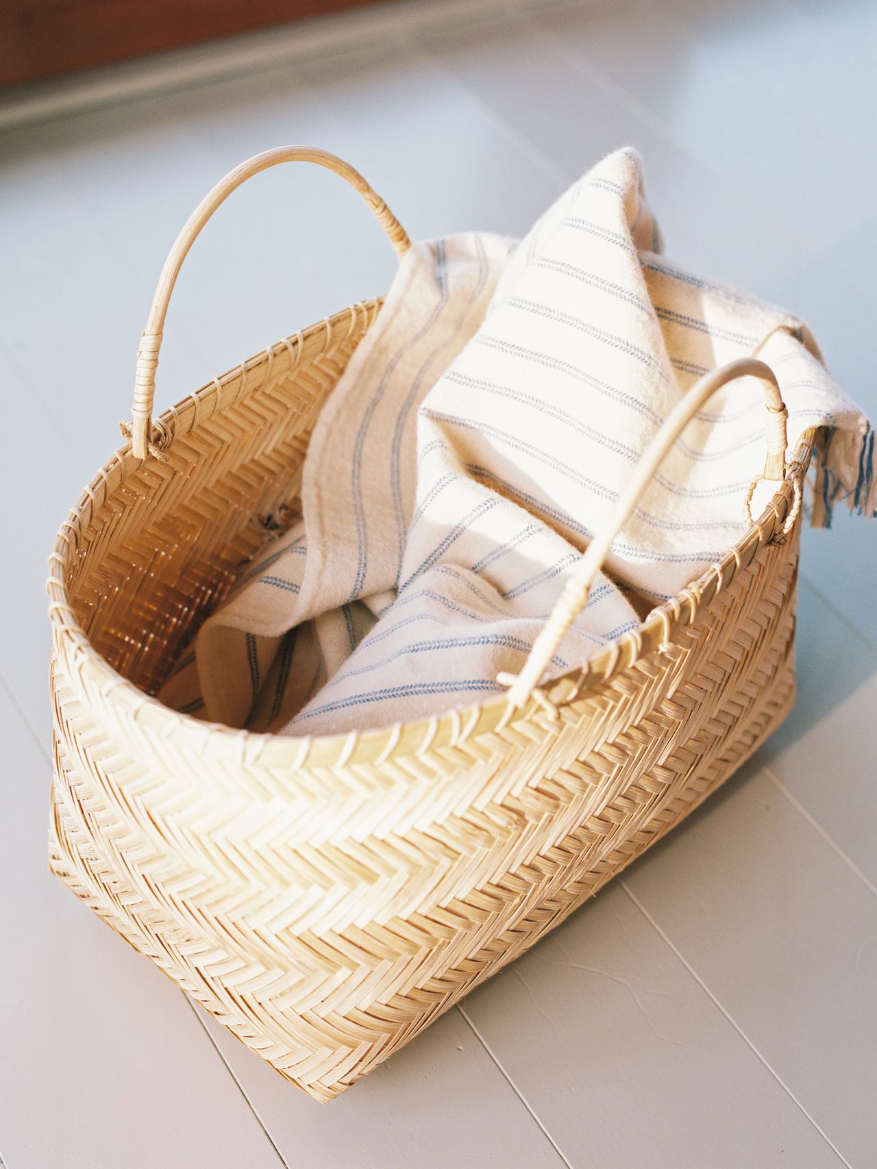 Blanket in a basket