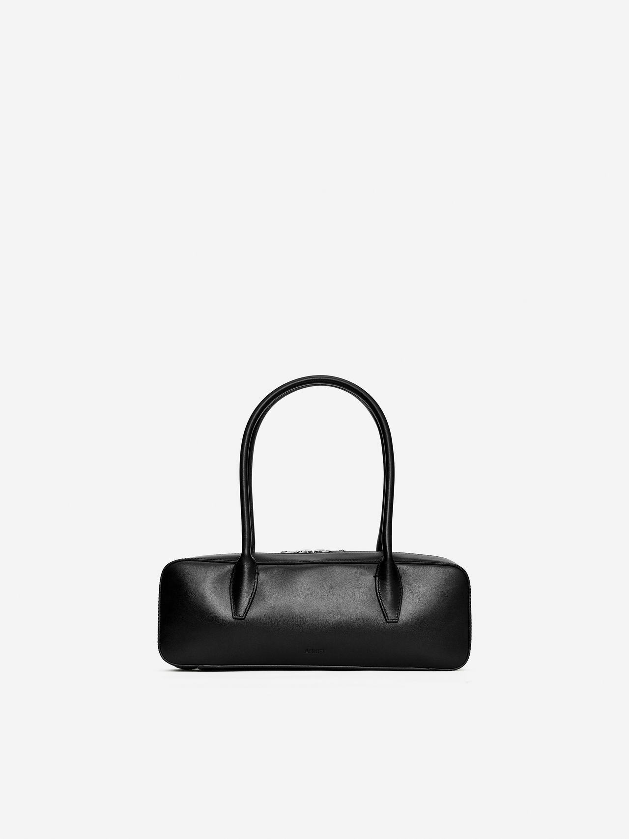 black leather bag