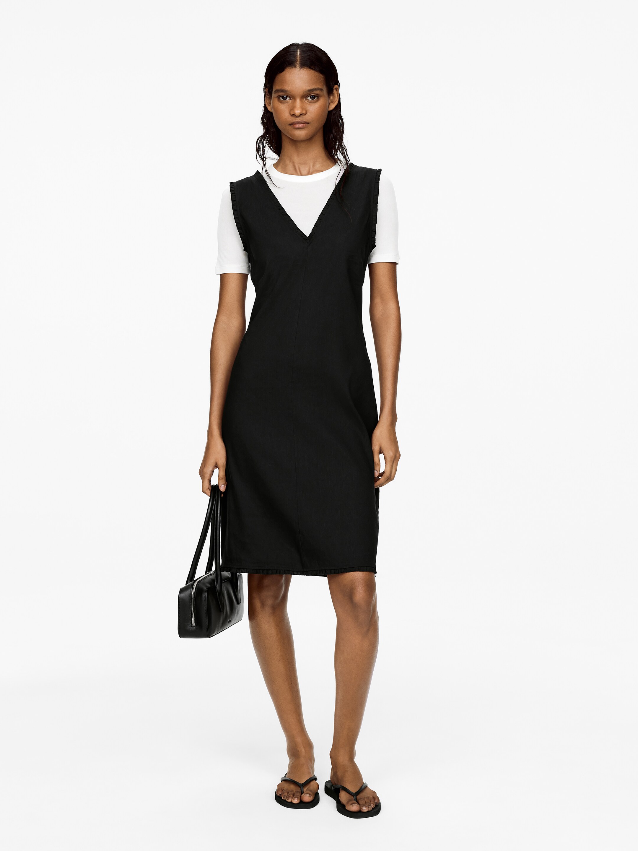 Woman in dark dress