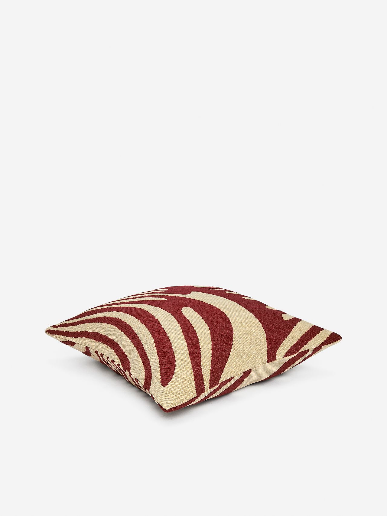 Burgundy Zebra cushion cover